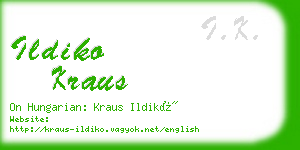 ildiko kraus business card